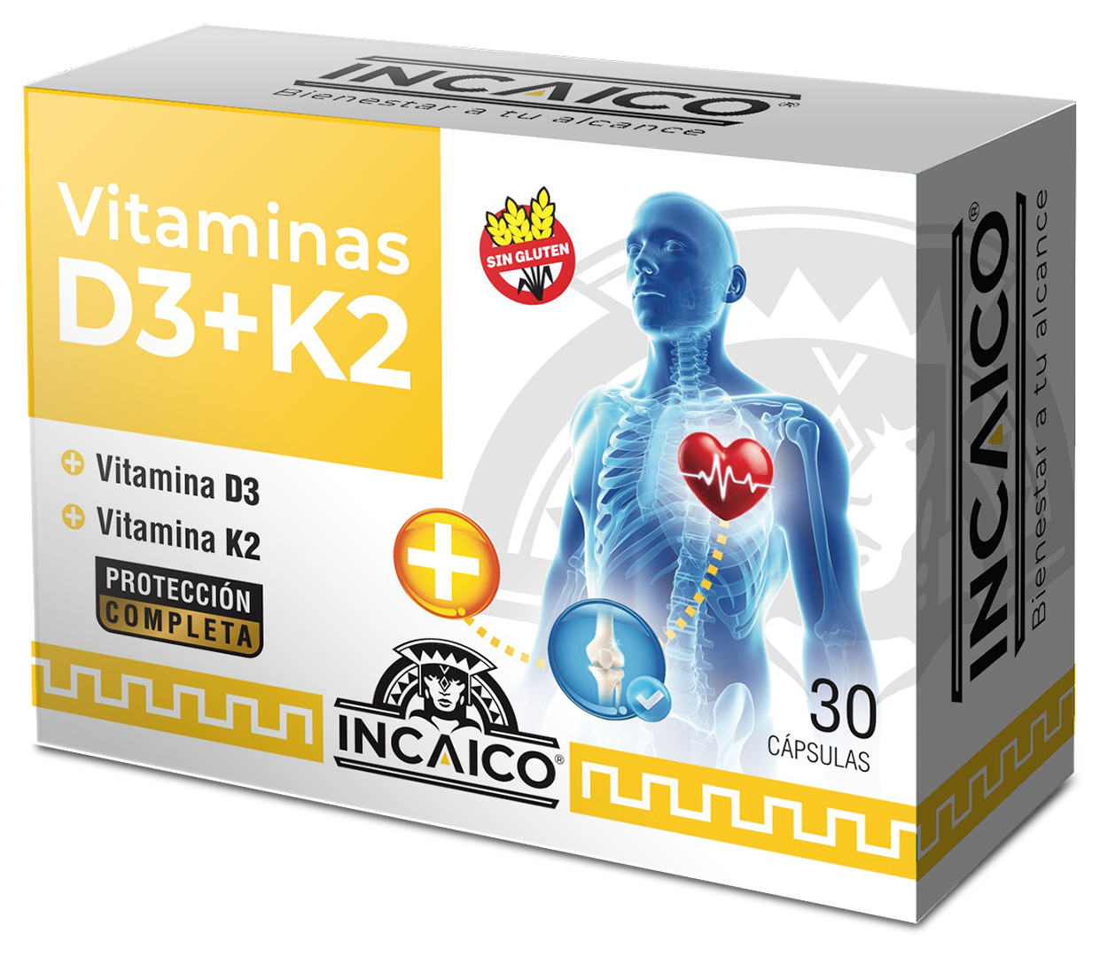 Vitamina D3 + K2 Incaico x 30 Caps