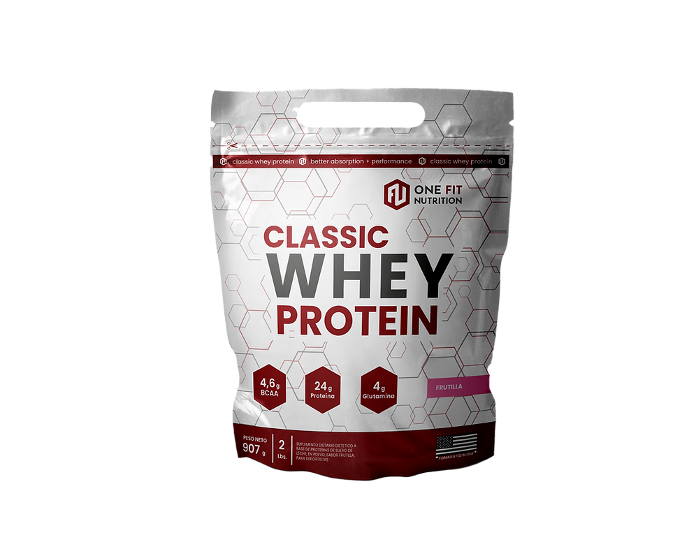 Classic Whey Protein One Fit Frutilla Doypack 2 Lbs (907 Gr)