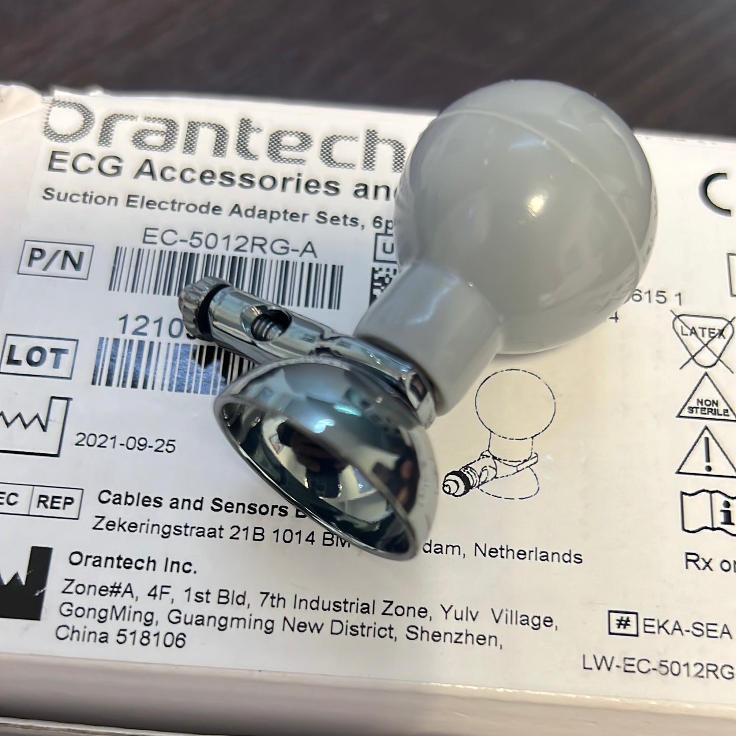 Juego De Peras Precordiales Ecg Adulto X6 Un Orantech